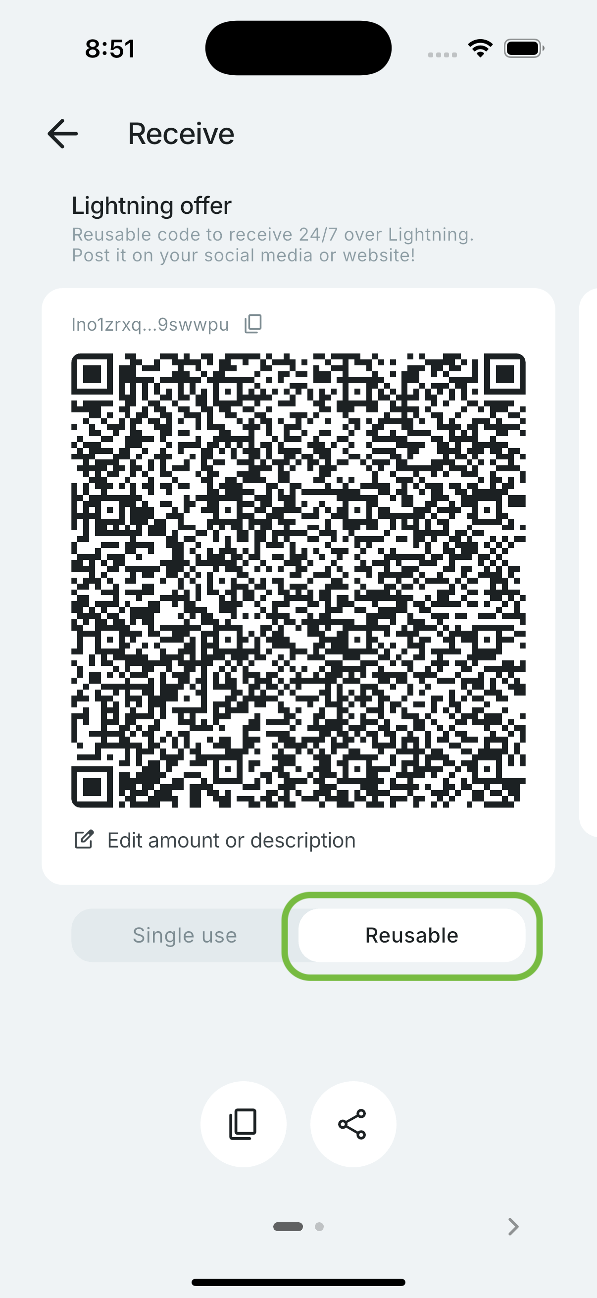 Receive page - press Reusable