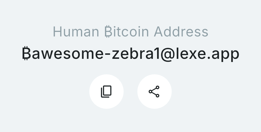 Generated human Bitcoin address